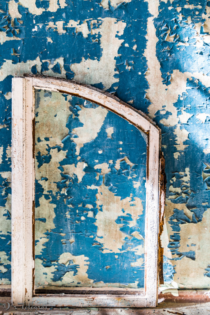 Window on Blue Wall